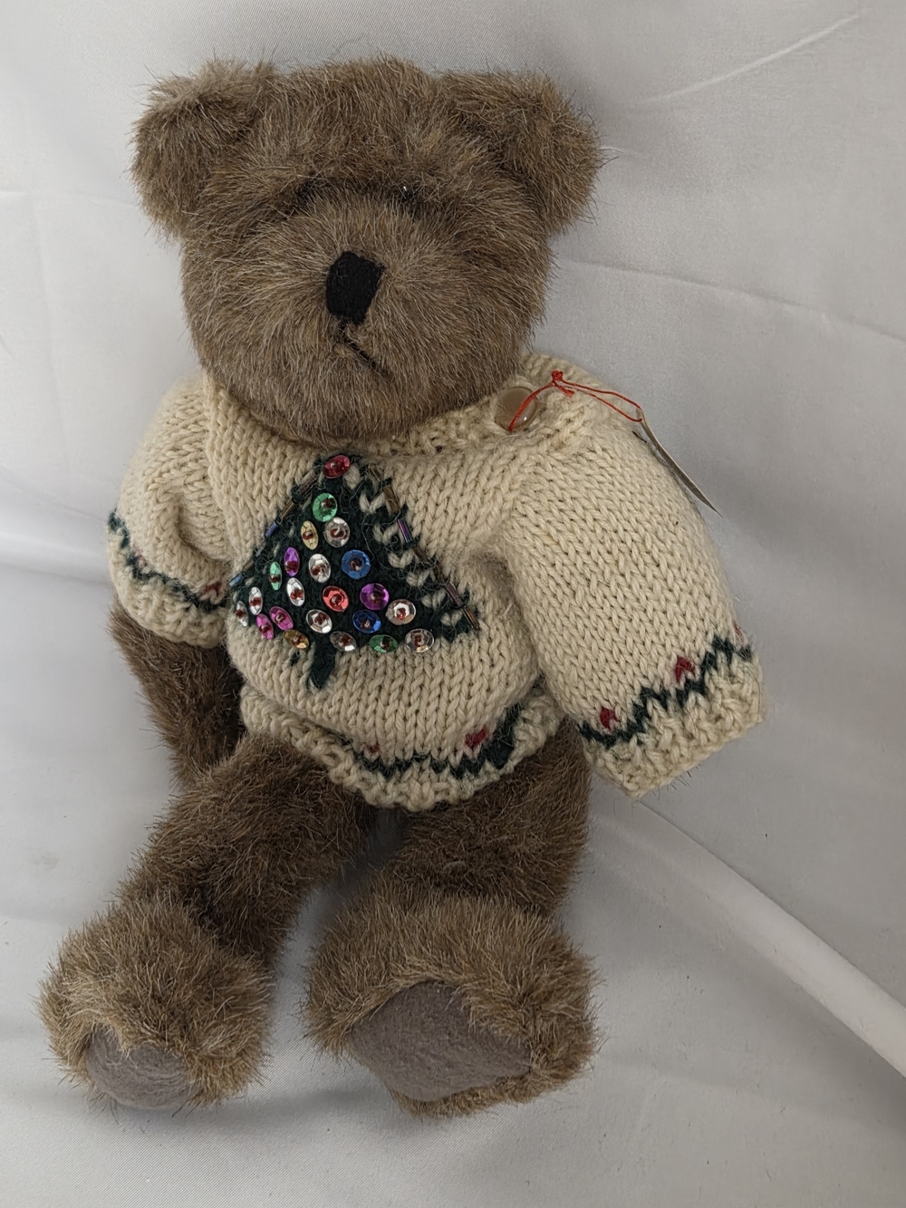 1990 Boyds Bear The Boyd’s Collection Poseable with Christmas Sweater